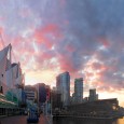 Autumn sunset at Canada Place Autumn sunset at Canada Place