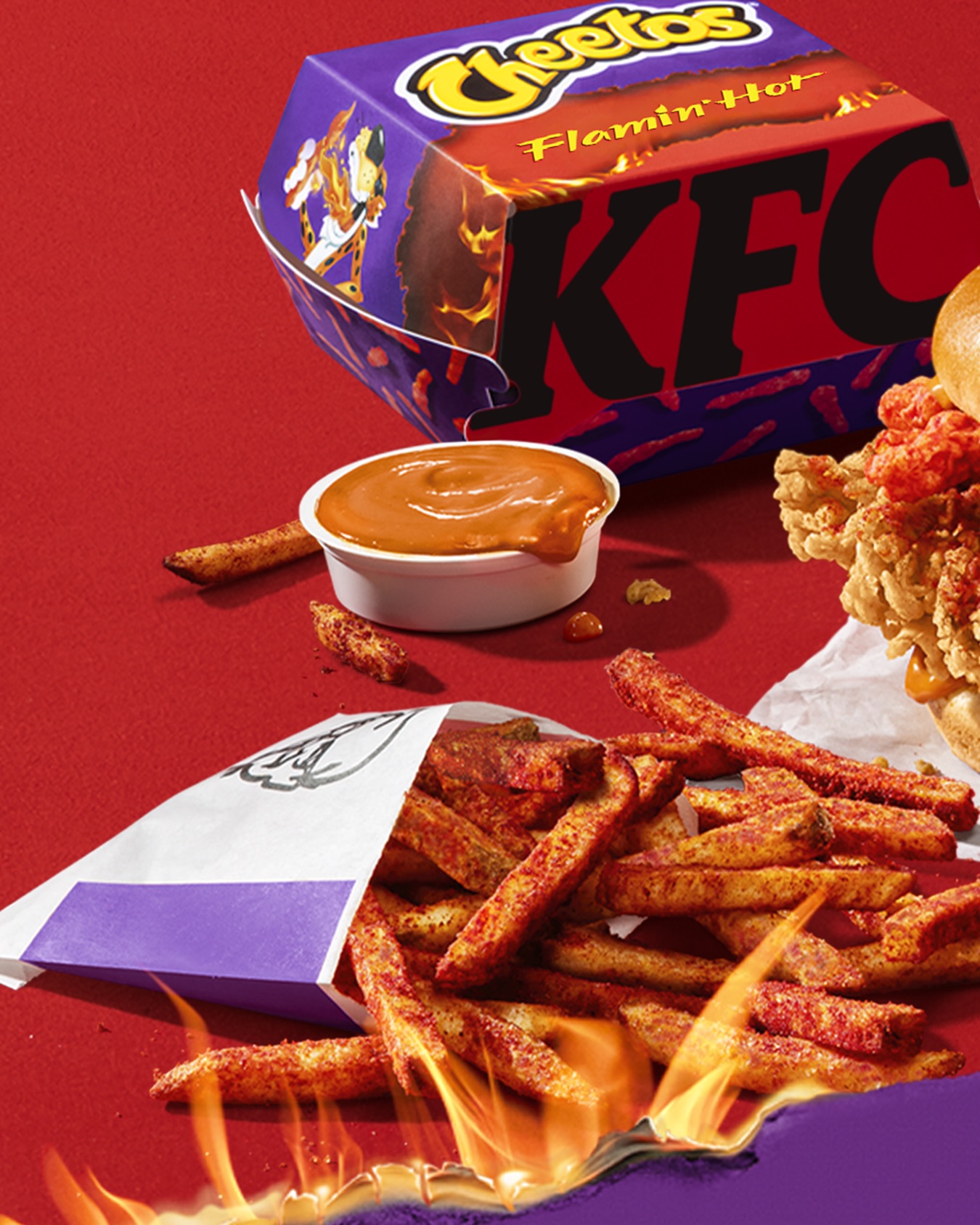 KFC Canada Just Put Flamin' Hot Cheetos on the Chicken, Fries, and Soda